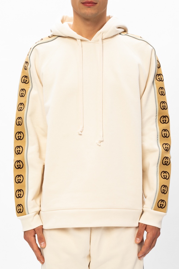 GUCCI CORDUROY SHIRT | Cream Logo hoodie Gucci